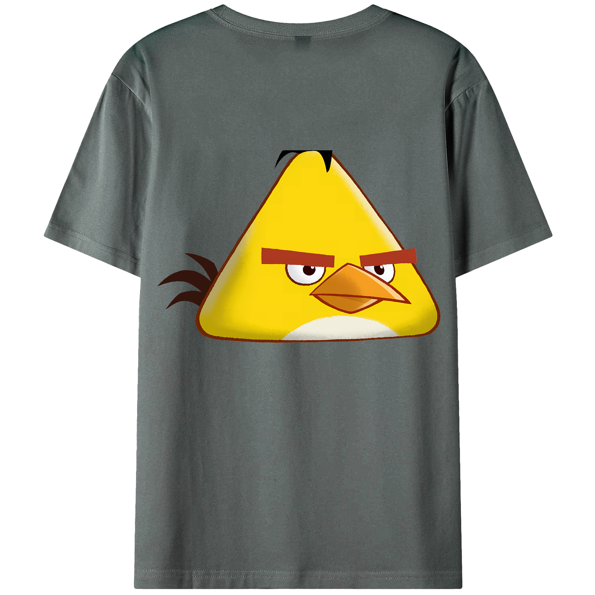 （画像用） Angry Birds アングリーバード 綿100％ メンズ半袖Tシャツ（バックプリント） 通気性